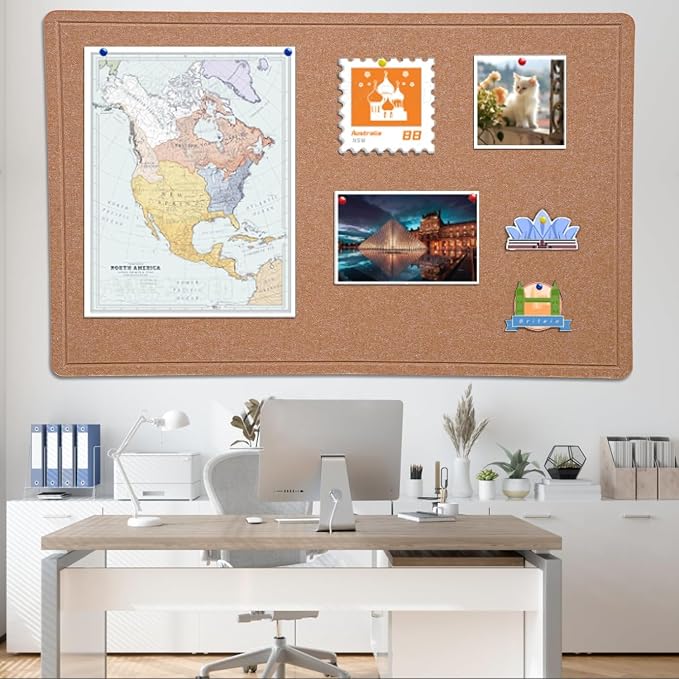 Extra Large Bulletin Board, 96 X 48 inches Cork Board - Image 2