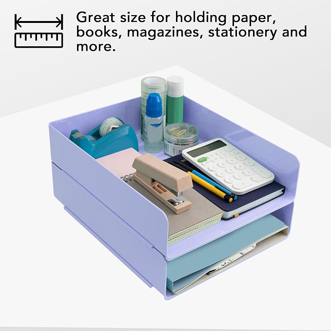 Tiawudi Desk Organizer, Office Organization and Storage, Plastic Letter Tray - Image 5