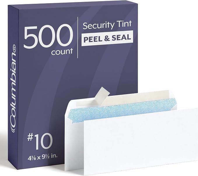 Columbian #10 Security Envelopes, Self Seal Envelopes by TOPSProducts