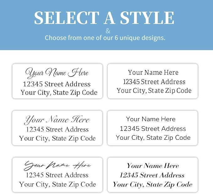 Address Labels Personalized Return Address Labels, 2.5" x 0.75" Custom Mailing - Image 4