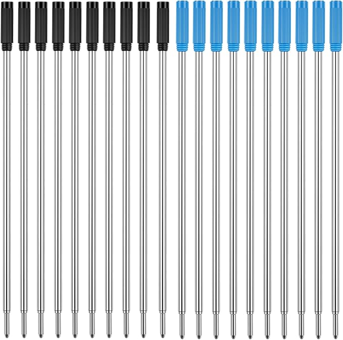 Unibene Cross Compatible Ballpoint Pen Refills 20 Pack, 1.0mm Medium Point-10 by UNIBENE