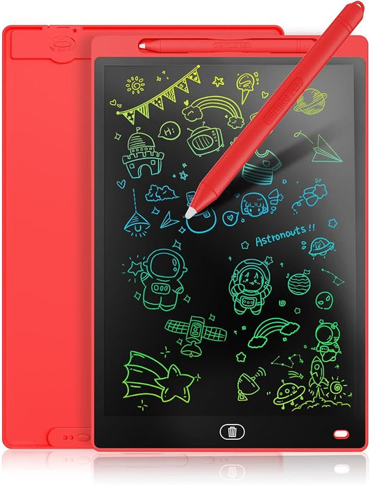 Genialba LCD Writing Board 12 Inches, Colourful Electronic Tablet, Portable by Genialba
