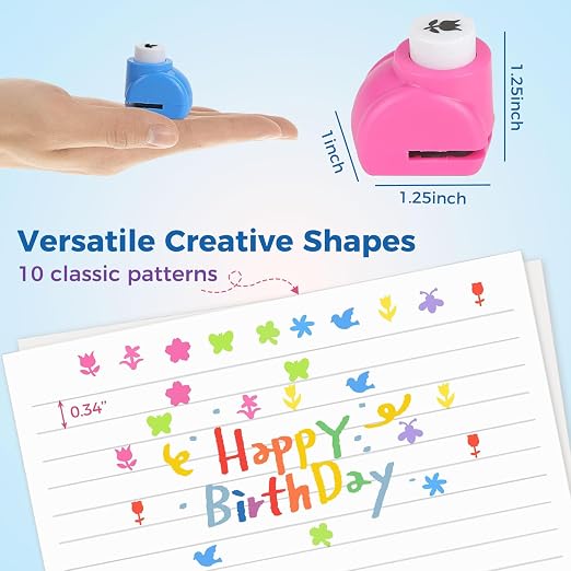 LOVEINUSA 10 PCS Flower Shaped Craft Hole Punch Set - Image 7