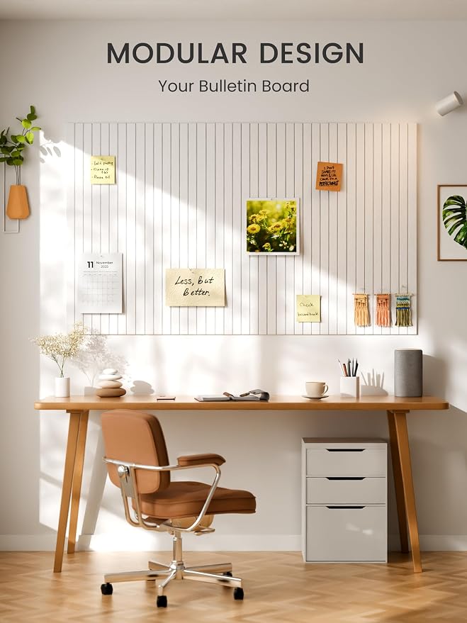 Bumusty Large Cork Board Alternative-48 x 36" Felt Bulletin Board Tiles - Image 6