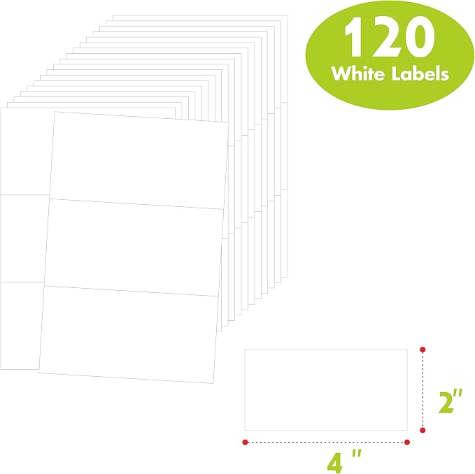 120 Large Size Removable Customizable Blank Labels, Water/Oil/Tear Resistant - Image 2