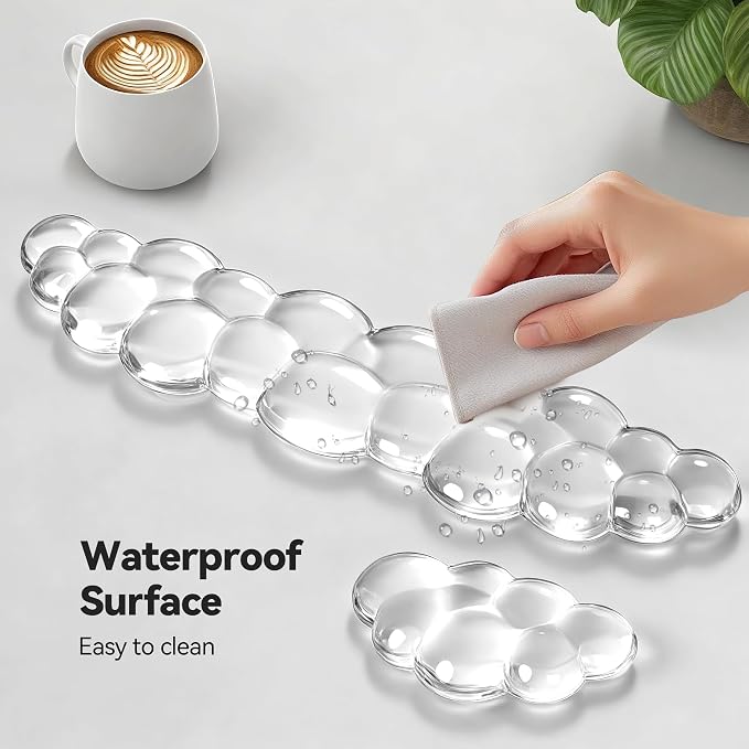 TECKNET Gel Cloud Wrist Rest Set, Cloud Wrist Rest - Image 6
