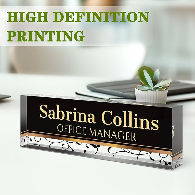 Name Plate for Desk, Desk Name Plate Personalized, Office Decor for Women Men - Image 5
