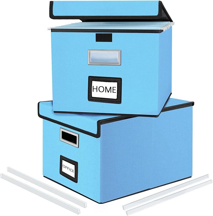 Decorative File Organizer Document Storage Boxes by Huolewa