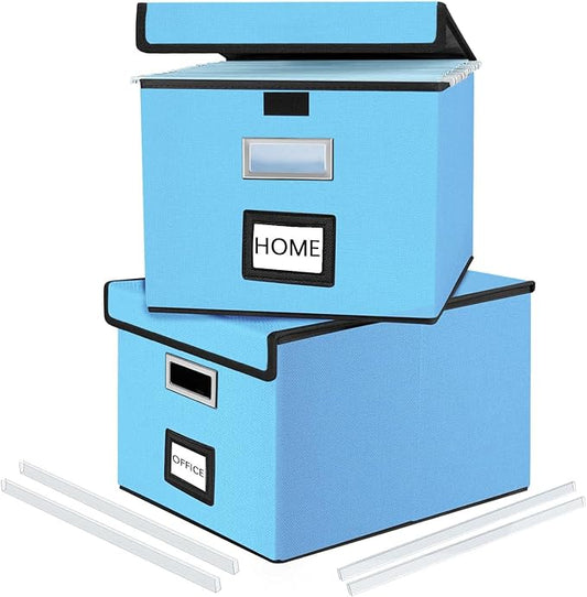 Decorative File Organizer Document Storage Boxes by Huolewa