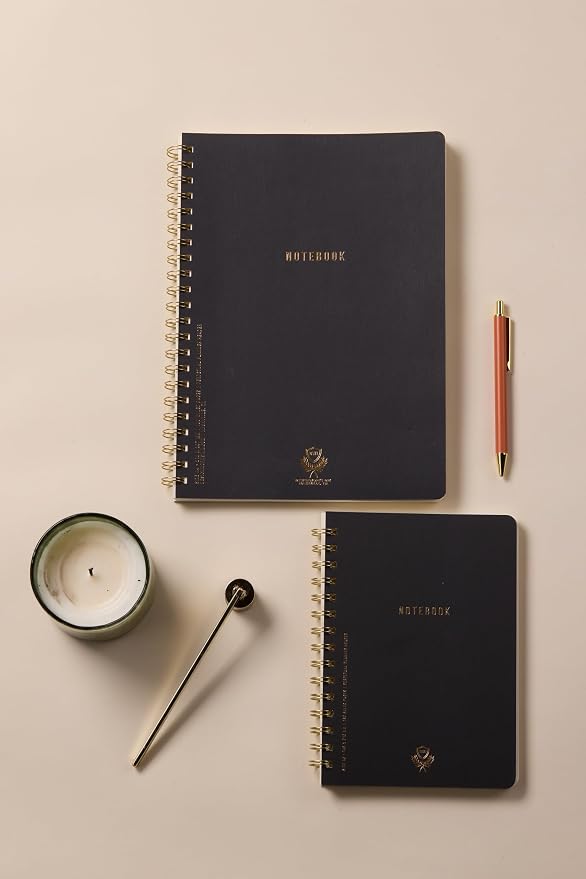 DesignWorks Ink Textured Paper Twin Wire Notebook, Daily Planner & Soft Cover - Image 5