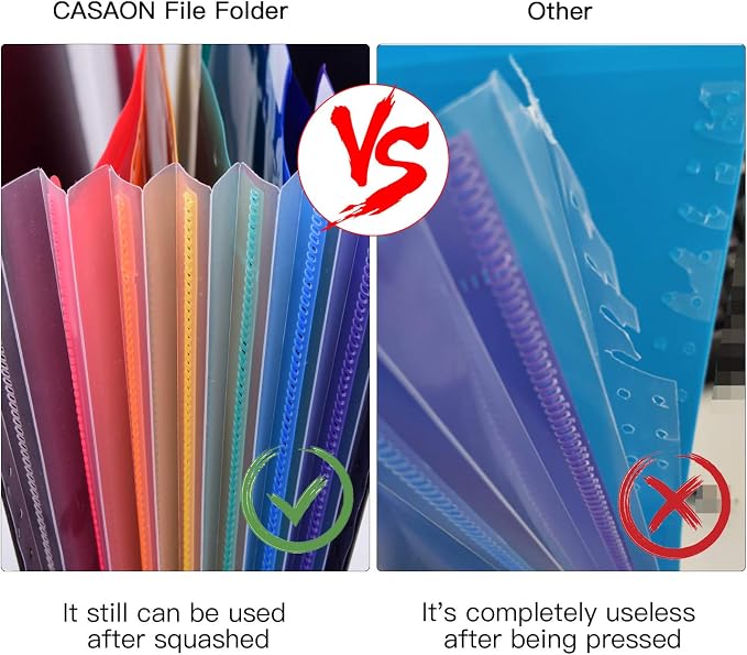 3 Pack 13-Pocket Expanding File, Plastic Expandable File Folder - Image 4