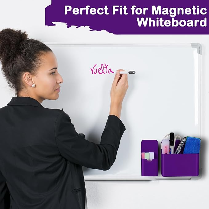 KITANIS Magnetic Pen Holder, 2 Pack Magnetic Dry Erase Marker Holder - Image 5