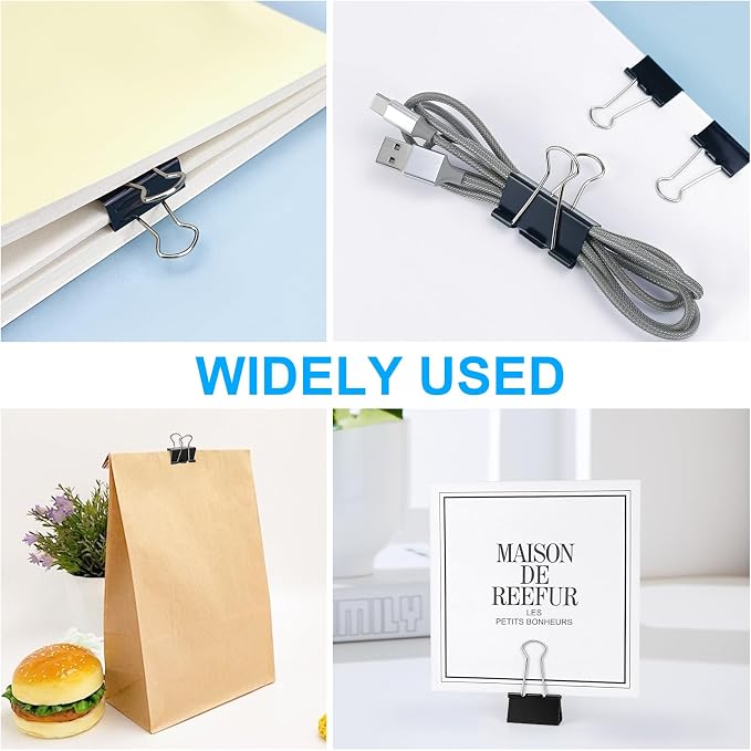 208 PCS 6 Sizes Binder Clips Assorted Sizes Including Extra Large Medium Small - Image 6