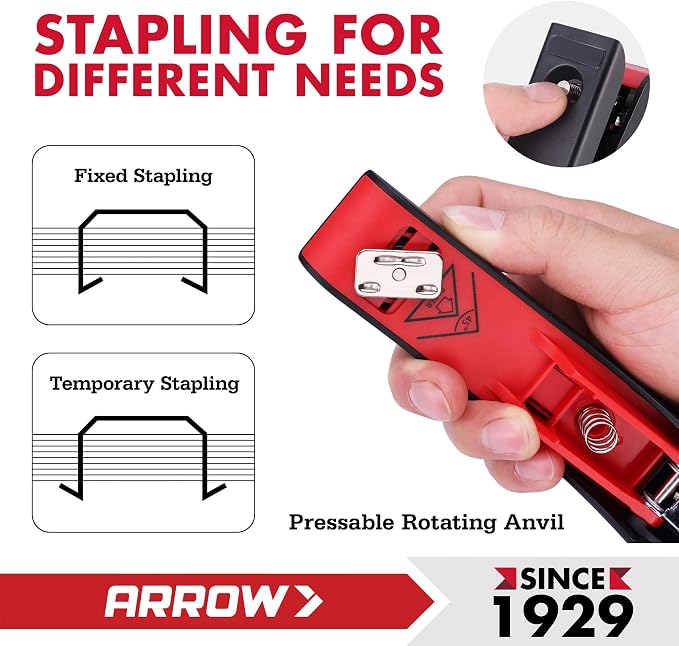 Arrow Office Stapler Set, 25 Sheet Capacity Metal Desk Staplers - Image 3