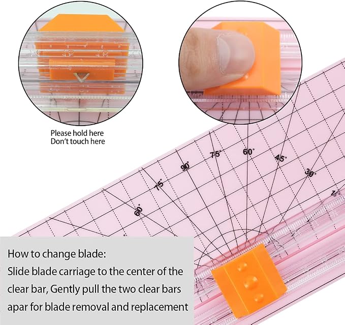 Rayson Paper Cutter Trimmer, A4 Size, Light Pink | A4 12" paper trimmer - Image 4