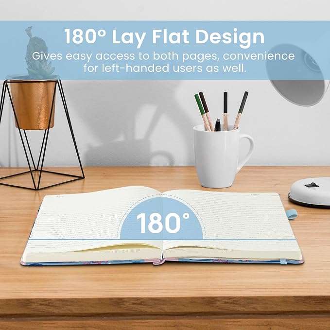 Taja Lined Journal Notebook for Women & Men, Hardcover Leather Journal for - Image 4