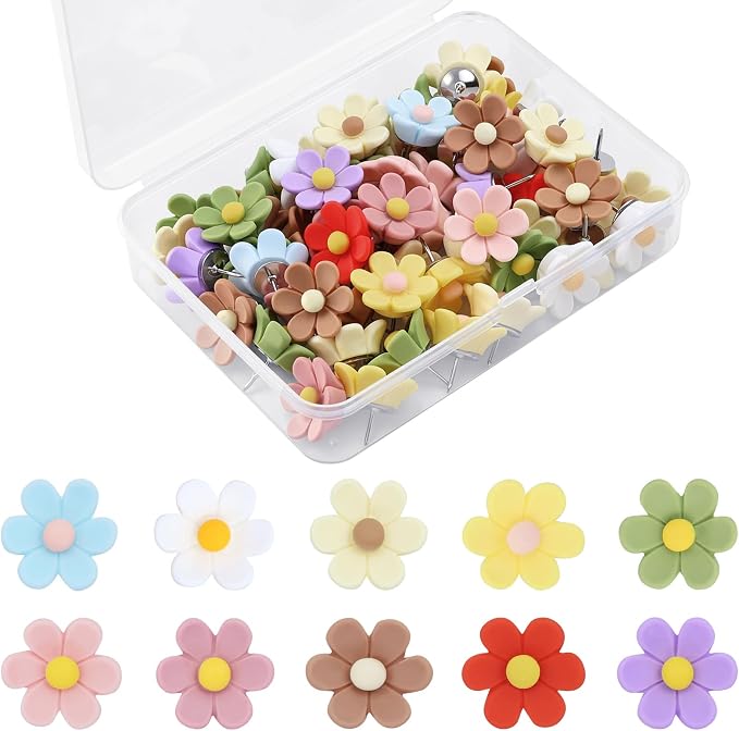 Push Pins, Cute Decorative Thumb Tacks by Unknown