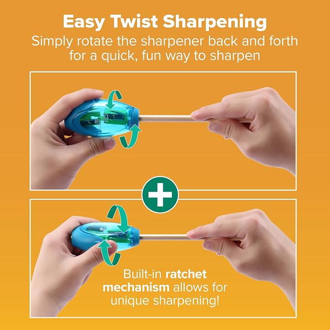 Bostitch Office Twist-N-Sharp Manual Pencil Sharpener, 2 Holes - Image 4