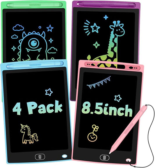 4 Pack LCD Writing Tablet for Kids, Erasable and Reusable Toddler Doodle Board by Unknown