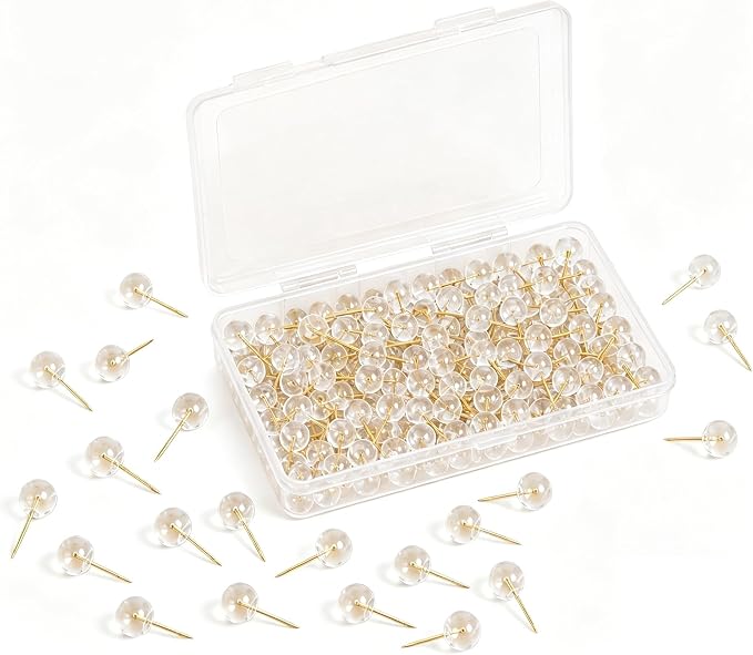 100 Pcs Clear Round Decorative Push Pins - Image 7