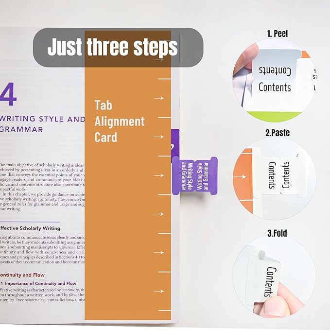 Index Tabs for Publication Manual 7th Edition - Book Not Included - Laminated, Color-Coded Tabs with Blank Options for Easy Reference and Organization-DeskLoop Office