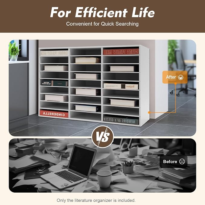 27 Slot Literature Organizer – Desktop File Sorter - Image 6