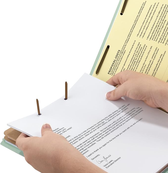 Smead 100% Recycled Pressboard Classification File Folder, 2 Dividers, Legal - Image 5