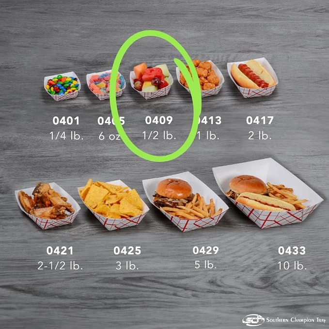 Southern Champion Tray 0409 #50 Southland Paperboard Food Tray, 1/2 lb Capacity - Image 6