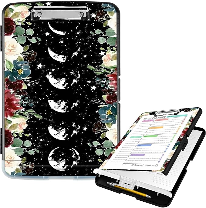 Clipboard with Storage High Capacity Plastic Nursing Clipboards with Pen Holder by Unknown