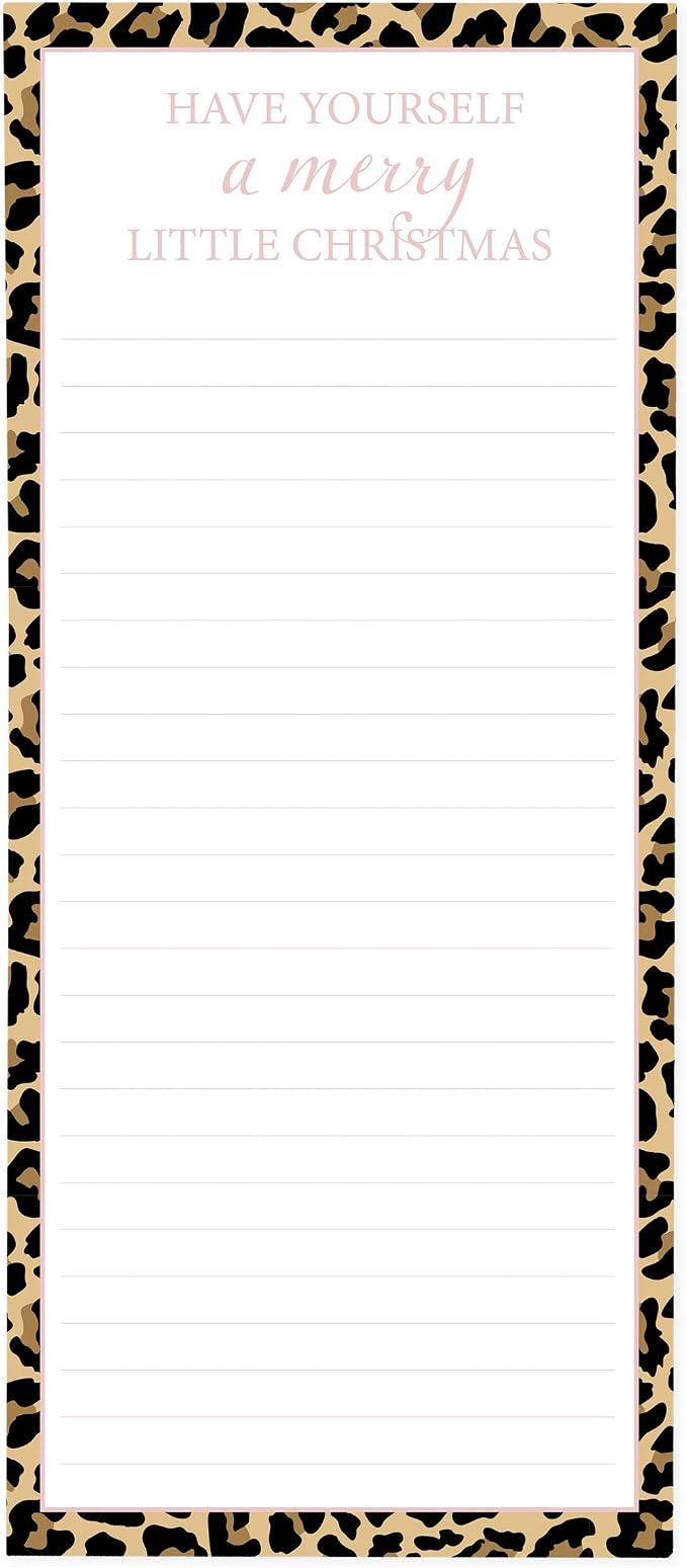 Graphique Cheetah Print Holiday Magnetic Notepad | 100 Tear-Away Sheets | by GraphiquedeFrance