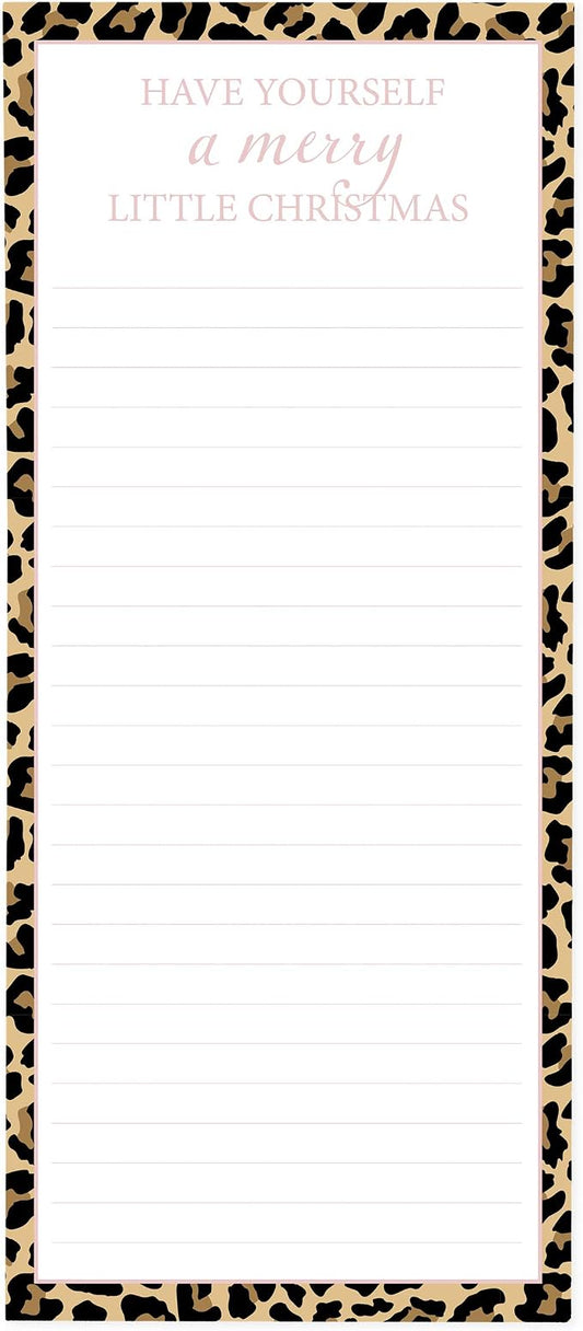 Graphique Cheetah Print Holiday Magnetic Notepad | 100 Tear-Away Sheets | by GraphiquedeFrance