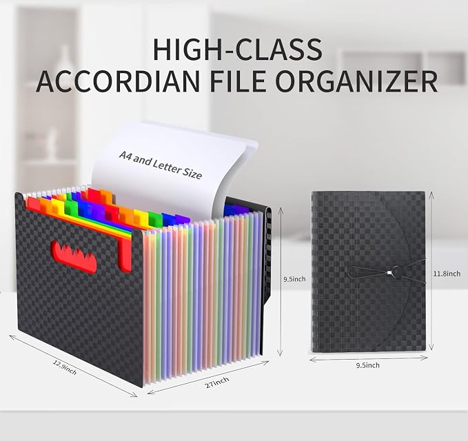 Expanding File Folders Accordion File Organizer - Image 6