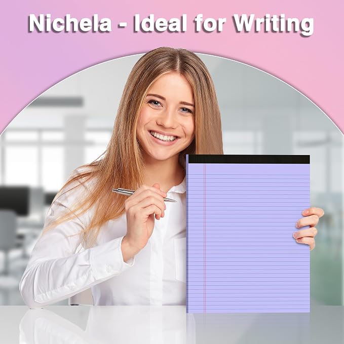 3 Pcs Legal Pads 8.5 x 11 Purple Note Pads 8.5 x 11 Notepad Total 75 Sheets - Image 5