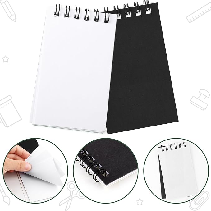 Hooqict 24 Pack Small Pocket Notebook Black Mini Notebooks Party Favors Bulk - Image 7