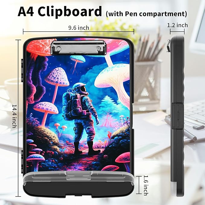 Clipboard with Storage High Capacity Plastic Nursing Clipboards with Pen Holder - Image 2