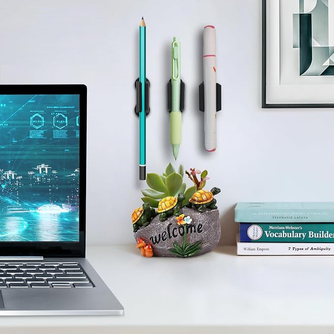 Adhesive Pen Holder for Wall Pencil Holder for Desk Organizer, Marker Holder - Image 2