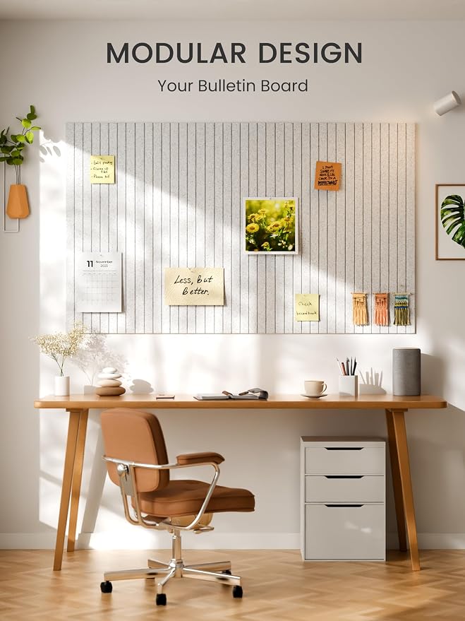 Bumusty Large Cork Board Alternative-48 x 36" Felt Bulletin Board Tiles - Image 6