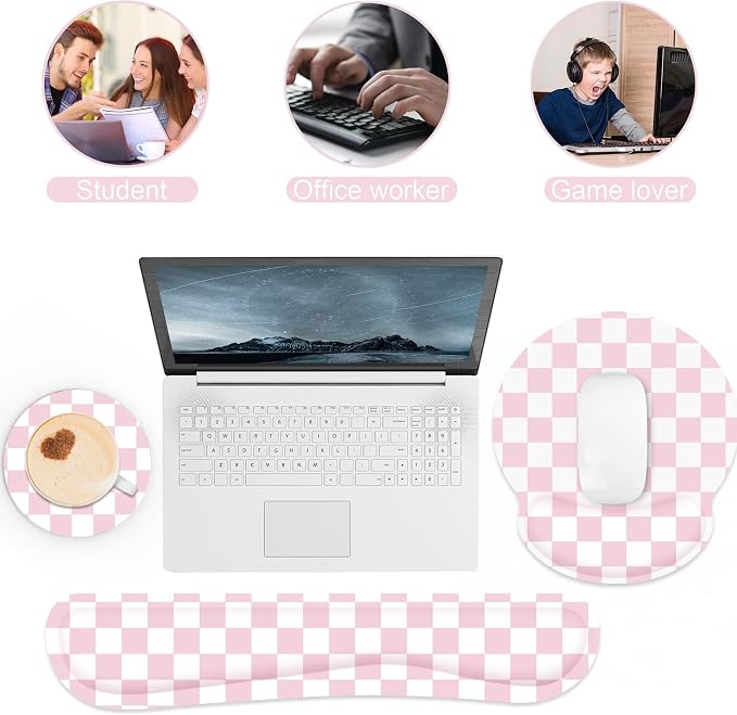 Ergonomic Mouse Pad with Wrist Rest and Keyboard Wrist Rest, Mousepad and Wrist - Image 8