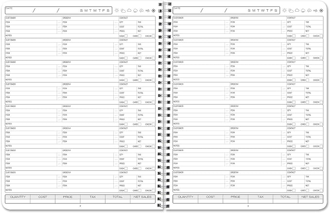 BookFactory Daily Sales Detail Log Book/Order Log Book/Daily Customer Sales - Image 3