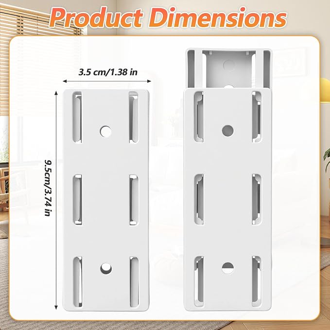 8 Pcs Power Strip Holder, Adhesive Punch-Free Socket Holder Self Adhesive - Image 2