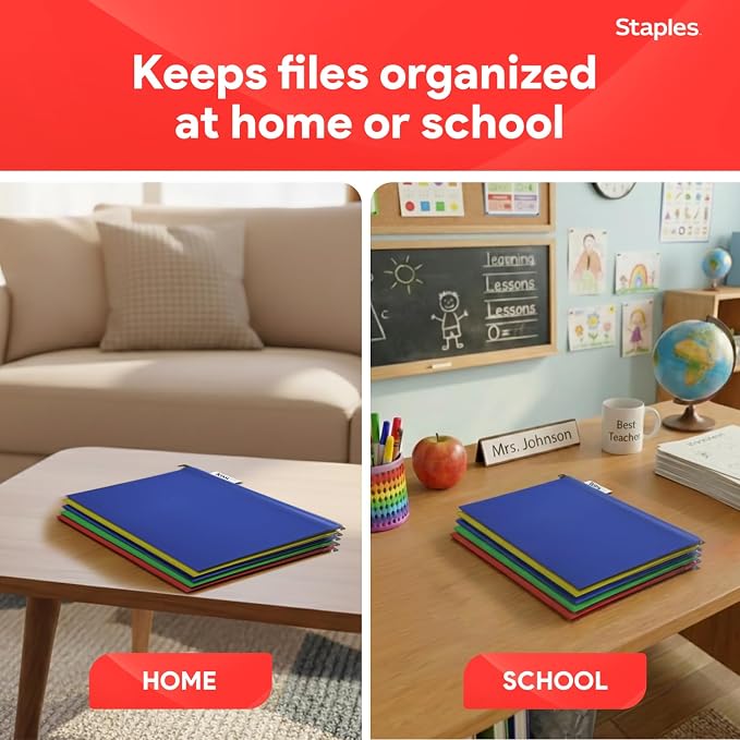 Staples Hanging File Folders, Letter Size, Water‑Resistant, Includes Tabs & - Image 7
