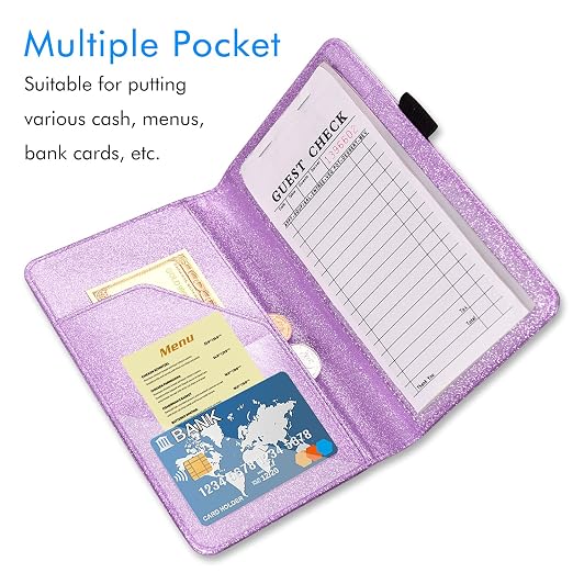 ACdream Server Books for Waitress, Guest Book Note Pad, Cute Pocket Leather - Image 3