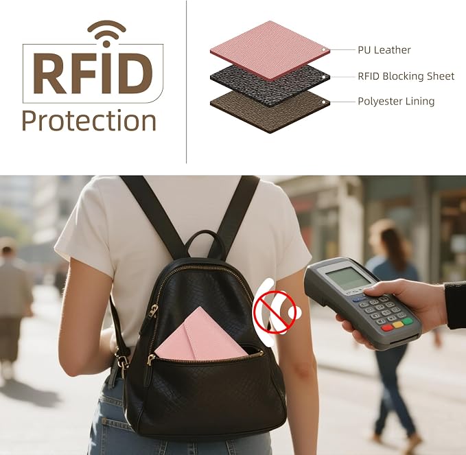 ZOPPEN Mulit-purpose Rfid Blocking Passport Holder Travel Wallet Passport and - Image 6