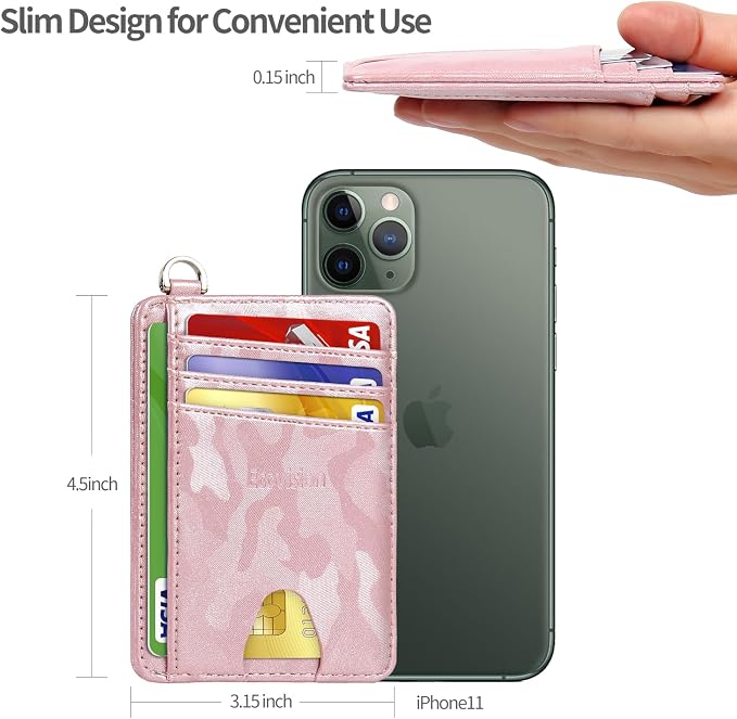Slim Minimalist Front Pocket Wallet, RFID Blocking Credit Card Holder Wallet - Image 7
