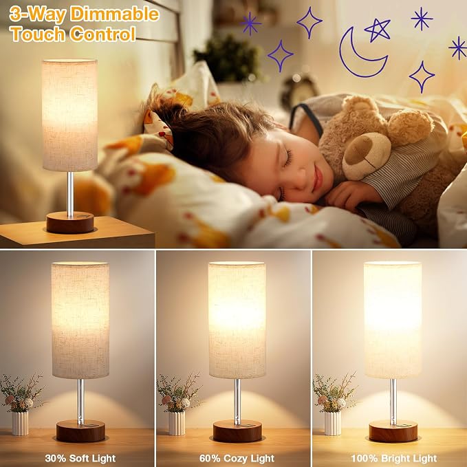 Dicoool Touch Bedside Table Lamp - Image 3