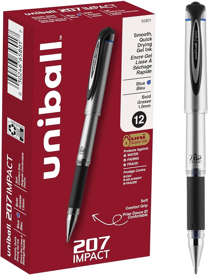 Uniball 207 Impact Gel Pens by uni-ball
