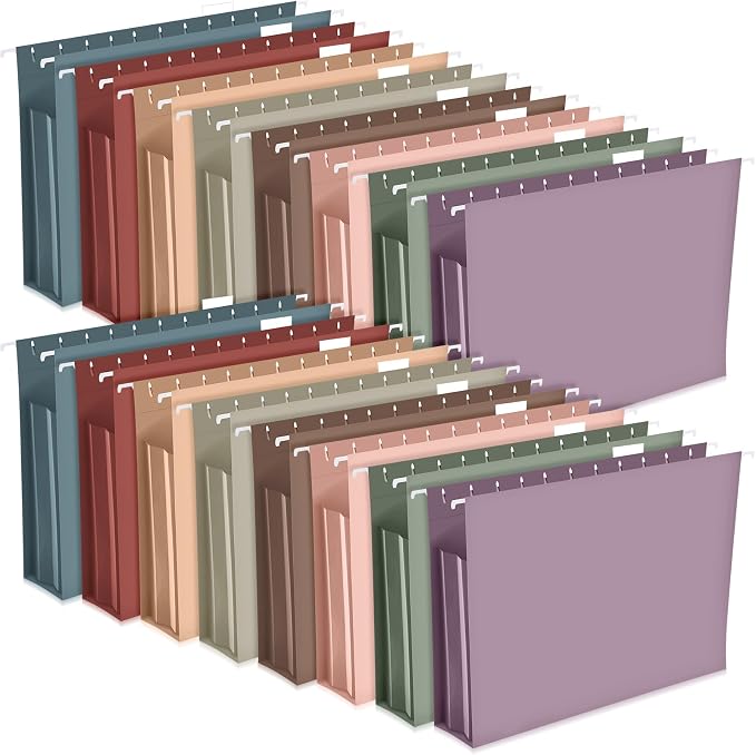 Sepamoon 40 Pcs Hanging File Folders Extra Capacity File Folders Letter Size by Sepamoon