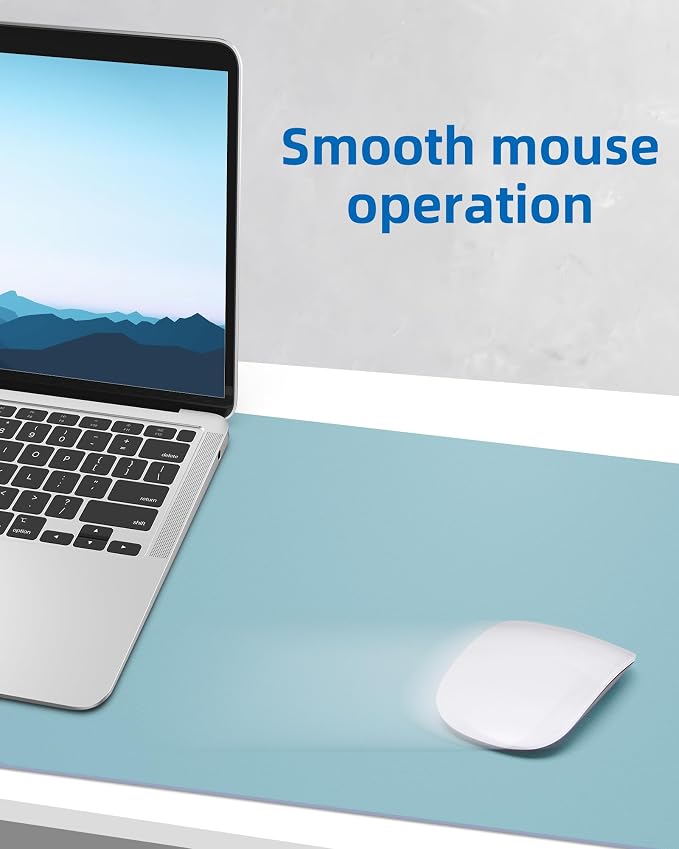 Leather Desk Pad Protector, Mouse Pad, Office Desk Mat, Non-Slip PU Leather - Image 5