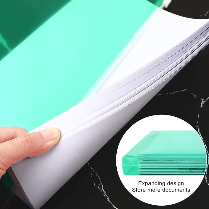 EOOUT 8pcs Plastic Envelopes, Poly Zip Envelopes, Letter Size, Expanding - Image 4