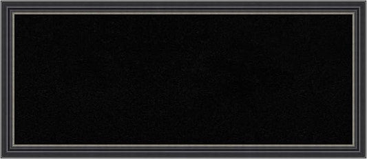 Amanti Art Black Cork Board for Wall, 14x32 Vision Board with Black Wood Frame, Medium Corkboard Office Decor for Home Organization, Traditional Corkboard Pinboard to Display Items for Home-DeskLoop Office